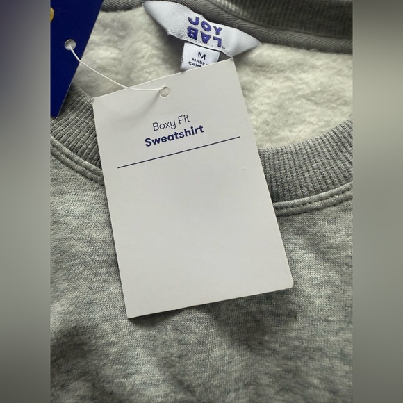 JoyLab Women's Fleece Cropped Crewneck Pullover Sweatshirt Gray in Medium New - Picture 6 of 14